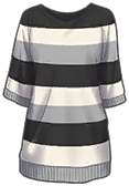 Dolman-Sleeve Striped Knit Tunic