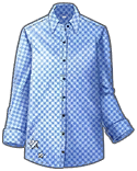 Long-Sleeved Checked Blouse